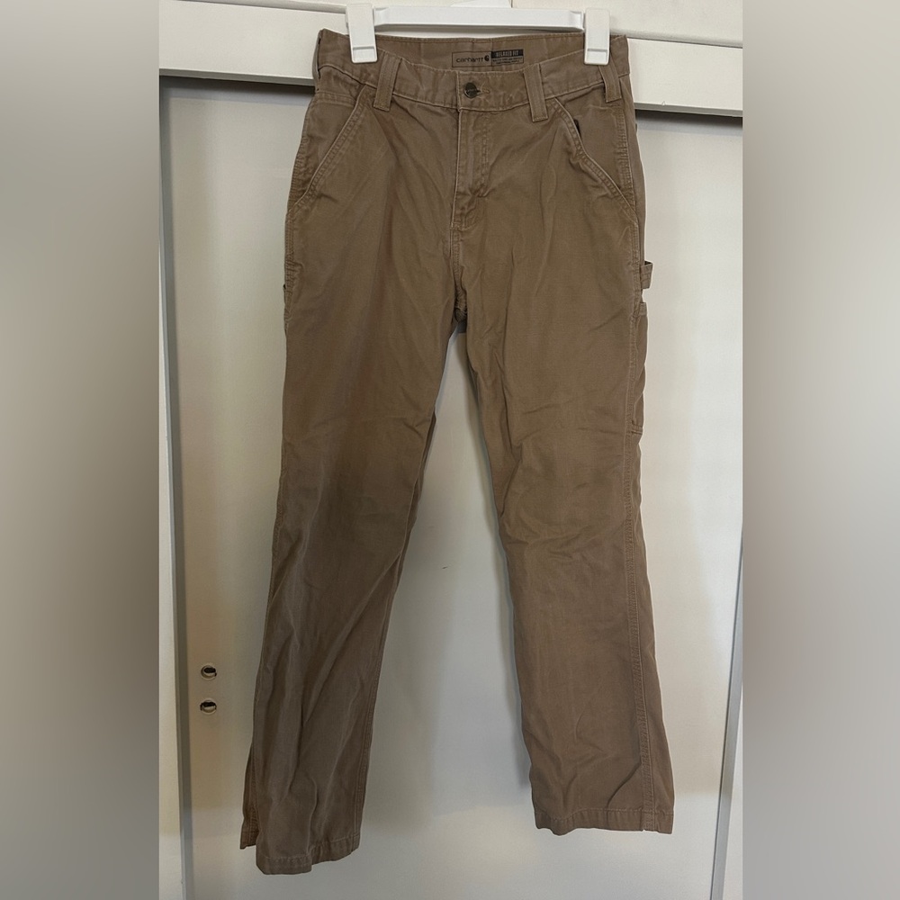 Carhartt relaxed fit carpenter khaki pants